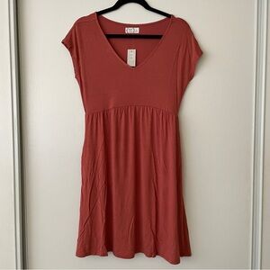maurice's 24/7 Dolman Sleeve Mini Dress in Rust - Size Small